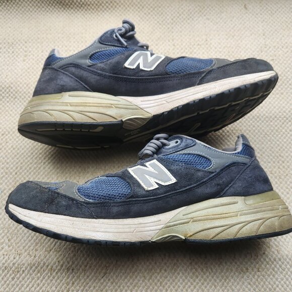New Balance 993 Navy White Made In USA Mens Size 9 2E Used MR993NV Sneaker Shoes main image 6